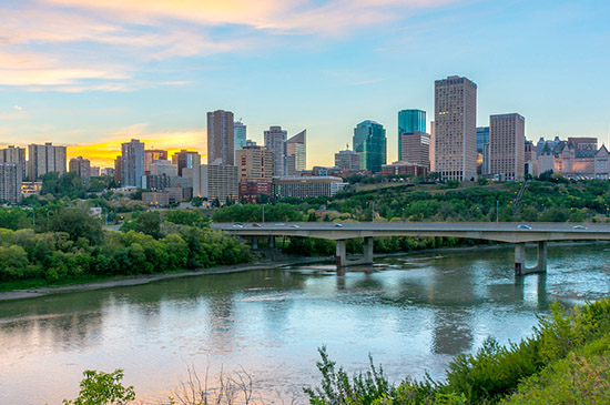 Edmonton city skyline